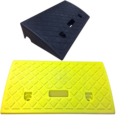 Plastic Portable 4 Curb Ramp- Yellow